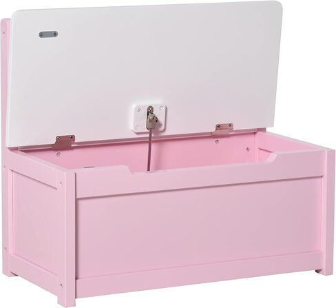 مقعد تخزين صندوق ألعاب للأطفال الصغار من Qaba مع مساحة داخلية كبيرة 27 لتر، مقعد تخزين للأطفال مع مساحة تخزين لأثاث غرفة لعب الأطفال الصغار، وأثاث غرفة نوم الأطفال، ومنظم الألعاب وصندوق تخزين، وردي in Kuwait