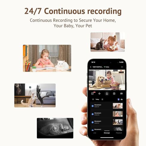 3MP 2K Indoor Camera 5GHz & 2.4GHz, Indoor Home Security Cameras 4 Pack for Baby/Elder/Dog/Pet Camera with Phone app, Motion Detection, 2-Way Talk, US Cloud & SD Card Storage in Saudi Arabia