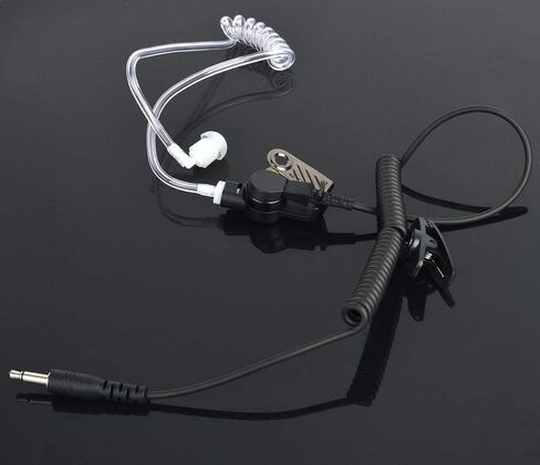 TWAYRDIO 2.5mm Receiver and Listen Only Surveillance Headset Clear Acoustic Earpiece with One Pair Medium Earmolds for Two-Way Radios, Transceivers and Radio Speaker Mics Jacks in Saudi Arabia