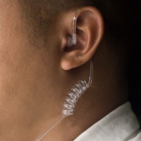 TWAYRDIO 2.5mm Receiver and Listen Only Surveillance Headset Clear Acoustic Earpiece with One Pair Medium Earmolds for Two-Way Radios, Transceivers and Radio Speaker Mics Jacks in Saudi Arabia
