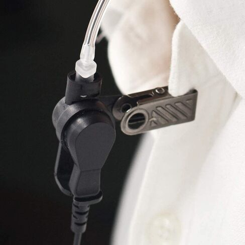 TWAYRDIO 2.5mm Receiver and Listen Only Surveillance Headset Clear Acoustic Earpiece with One Pair Medium Earmolds for Two-Way Radios, Transceivers and Radio Speaker Mics Jacks in Saudi Arabia