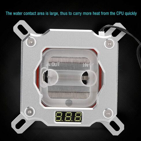 Water Cooling Block, UPR-2018 3Pin Port with LCD Temperature Display, Cooler Water Block, for Intel for Computer Water Cooling Systems in Saudi Arabia