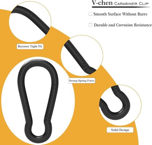 100Pcs 2.4" Carabiner Clip Spring Snap Hook, M6 2-3/8 Inch Heavy Duty Galvanized Steel Spring Snap Hook, Quick Link Keychain Clip for Keys Swing Set Camping Fishing Hiking Traveling(260 lbs Capacity) in Saudi Arabia