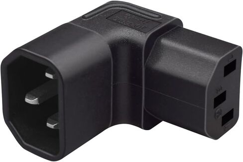IEC320 C14 Male to C13 Female AC Power Converter，90 Degree UP Right Angled Female C13 Power Extension Adapter,C14 3 pin to C13 for PDU & UPS,3 Pole， 250V 10A in Kuwait