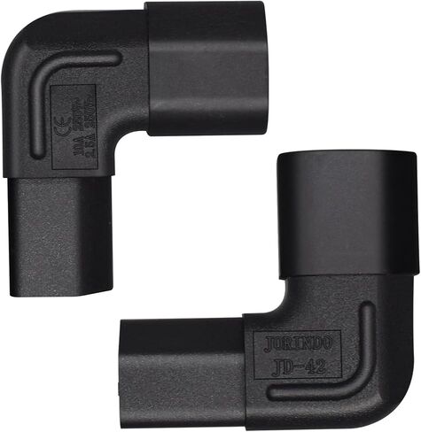 IEC320 C14 Male to C13 Female AC Power Converter，90 Degree UP Right Angled Female C13 Power Extension Adapter,C14 3 pin to C13 for PDU & UPS,3 Pole， 250V 10A in Kuwait