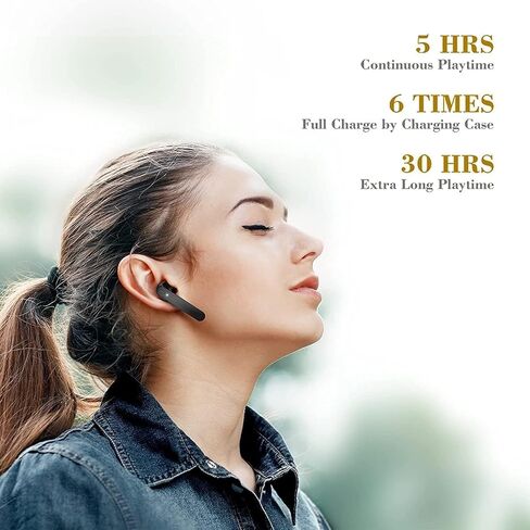 Wireless Earbuds Bluetooth Earbuds 5.0 Headphones,Noise Cancellation Headsets,Pop-ups Auto Pairing in-Ear Hi-Fi Stereo Sound Mic IPX7 Waterproof Headset for Samsung/iOS/Android, Blacks in Saudi Arabia