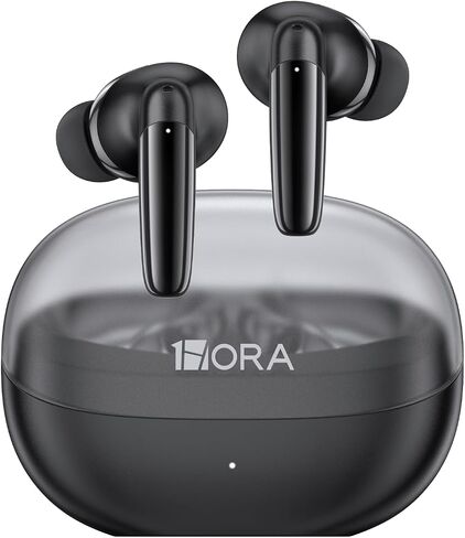 1 Hora Wireless Earbuds Bluetooth 5.3, Touch Control Headphones with Transparency Wireless Charging Case, Premium Sound in-Ear Earphones, Compatible with iPhone, Android Smartphone, Tablet, Laptop in Saudi Arabia