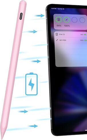 Trakxy Pencil 2nd Generation for iPad, Magnetic Wireless Charging Pen with Tilt Sensitivity Palm Rejection for iPad Pro 11" 1/2/3/4, iPad Pro 12.9" 3/4/5/6, iPad Air 4/5, iPad Mini 6-Black in Saudi Arabia