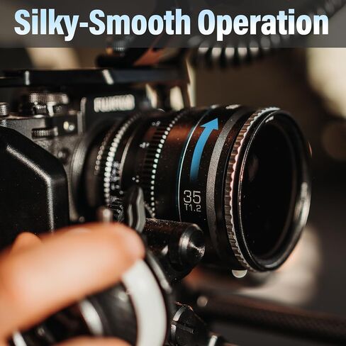 SIRUI Night Walker 16mm S35 Wide Angle Cine Lens, T1.2 Large Aperture Manual Focus Lens for BMPCC4K, GH5II, GH5S, GH6, Z Cam (MS16M-G, M4/3 Mount, Metal Grey) in Kuwait
