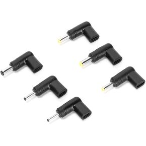 6Pcs 5V 90 Degree Angled Type-C Female to DC Male Power Adapter for Laptop Router Mobile Power Supply Charger Connector