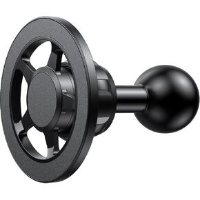 Magnetic Cell Phone Holder Base with 1" Ball for MagSafe iPhone 12-16 Series, Compatible with RAM mounts and Other B Size Ball Double Socket Arm