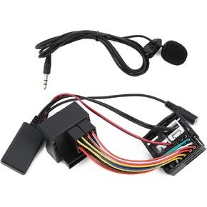 Microphone AdapterAuxiliary Audio Wire， Stereo Radio Replacement Wire Harness Cable Connector 150cm/59in Length Replacement for RNS 510/RCD 300