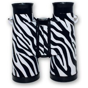 Zebra Binoculars from Deluxebase. Safari Portable and Compact Binoculars for Kids. Great Zoo Animal Toys for Boys and Girls and Educational Toys for Outdoor Exploration.