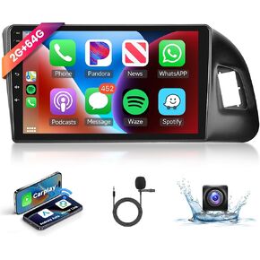 2+64G Android Car Radio Car Stereo for Audi Q5 2010-2018 with Wireless Carplay Android Auto, 9’’ Touch Screen Head Unit Mirror Link WiFi GPS Navigation Bluetooth FM RDS EQ AHD Backup Camera SWC MIC