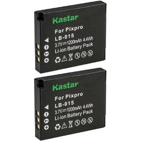 Kastar LB015 Battery 4-Pack Replacement for Kokad LB-015 Rechargeable Lithium-ion Battery and Kokad PIXPRO WPZ2 Digital Camera
