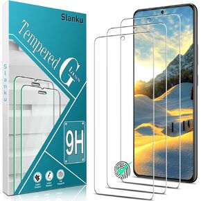Slanku [3-Pack] Screen Protector for Samsung Galaxy S22 5G Tempered Glass, Support Fingerprint Reader, Bubble Free, Anti Scratch, Easy to install