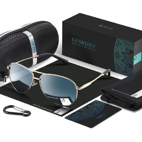 Polarized Aviator Sunglasses for Men Women- Classic Shades Retro Sun Glasses Driving Lightweight UV Protection
