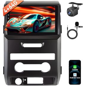 5G WiFi Android 12 Car Stereo for Ford F-150 (2009-2012) – 1280x800 Touchscreen, CarPlay, Android Auto, GPS, Bluetooth, FM Radio, Steering Wheel Controls, Manual AC Fit