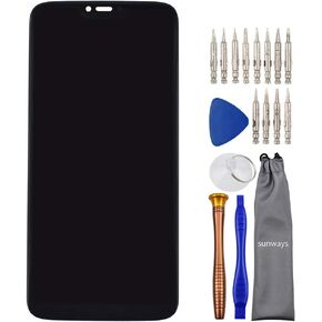 LCD Display Touch Digitizer Screen with Tool Kit Replacement for Motorola Moto G7 Power XT1955 Black No Frame