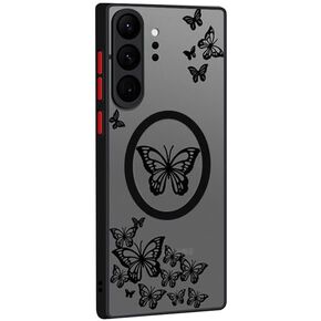 Galaxy Note 10 Plus Case Magnetic [Support Magsafe Charger] Wireless Anti-Scratch Shockproof Matte Clear Camera Protection Slim Thin Phone Cover Case for Samsung Galaxy Note 10 Plus 6.8"-Black