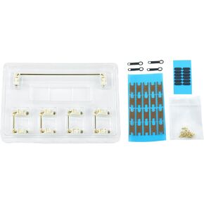 Chocfox-Fans Screw in Stabilizers with 2u 6.25u 7u Wires,Mechanical Keyboard Stabilizer Satellite Shaft Gaskets Sticker PCB Mount Keyboard Stabilizers for Mechanical Keyboards (White, 6.25U)
