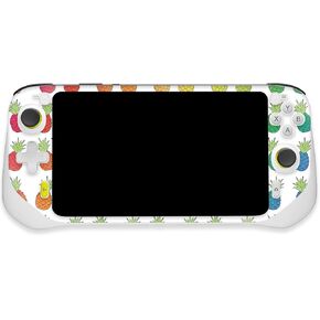 MightySkins Glossy Glitter Skin Compatible with Logitech G Cloud Gaming Handheld - Rainbow Pineapples | Protective, Durable High-Gloss Glitter Finish | Easy to Apply | Made in The USA