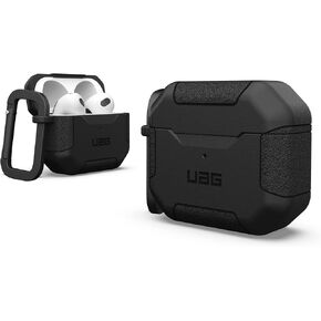 UAG AirPods Case (3rd Generation 2021) Scout Premium Rugged Hard Shell Full Protective Case Cover with Detachable Keychain Carabiner by URBAN ARMOR GEAR