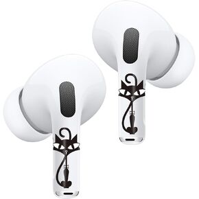RockMax for AirPods Pro Skin, Paw Print Decal Stickers for Ear Buds, Black DIY Tattoos for AirPods Pro 2nd Generation, Long-Lasting, Easy to Apply, Present for Women and Men