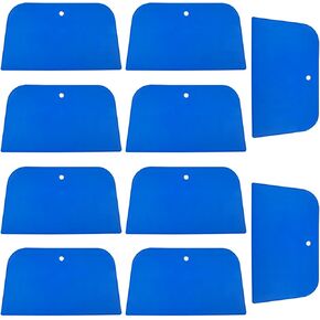 DaKuan Set of 9 Body Filler Spreaders Automotive Body Fillers, 4, 5, 6 Inch Reusable Plastic Spreader for Applying Fillers, Putties, Glazes, Caulks and Paint (Blue)