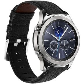 22mm Watch Bands Genuine Leather Compatible with Samsung Galaxy Watch 3 45mm/Galaxy Watch 46mm/Gear S3 Frontier/Classic Watch/Moto 360 2nd Gen 46mm/Ticwatch Pro 3/Pebble Time Steel/Garmin Vivoactive 4