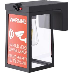 Solar-Powered Outdoor Light with Fake Camera, Monitoring Warning Signs, Suitable for External Front Porch, Courtyard, Fence, or Mailbox Areas. IP65 Waterproof, with Two Lighting Modes.