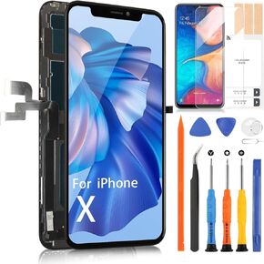 for iPhone X Screen Replacement Kit for iPhone 10 LCD Screen Display Digitizer Touch Glass Assembly A1865,A1901,A1902,A1903 with Repair Tools