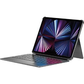 Bluetooth-Free Keyboard with Smart Connector for Pro 11-inch (1st, 2nd, 3rd, 4th Gen), Detachable Keyboard Folio, Keyboard Case with Kickstand, Backlit, Multi-Touch Trackpad, Black