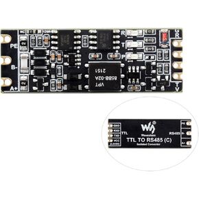 Waveshare TTL to RS485 (C) Galvanic Isolated Converter, Half-Duplex Communication, Lightningproof & Anti-Surge, Multi-Isolation Protection