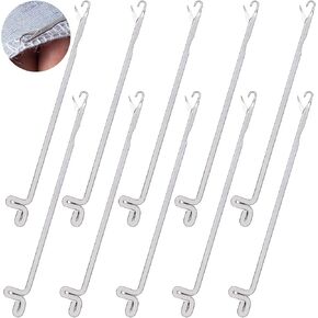 PAGOW 10 Pcs Latch Hook, Serging Crochet Hook Sewing Needles, Metal Snag Repair Tool for DIY Knitting Weaving Revamping Darning Threading Jewelry Making in Kuwait