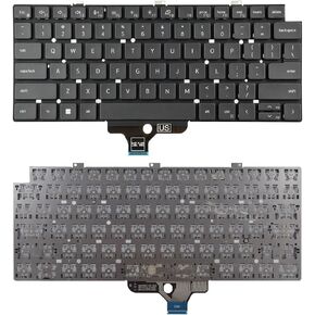 Replacement Keyboard Compatible with Dell Latitude 13 7300 7320 E7320 5320 Grey No Frame and No Trackpoint and No Backlit
