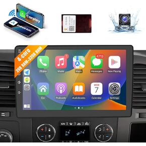 Leadfan Car Stereo Radio for Chevy Chevrolet GMC Buick with Wireless Carplay Android Auto, 10.1" IPS Touch Screen Android Head Unit WiFi GPS Navigation Bluetooth Mirror Link FM Rear Camera SWC