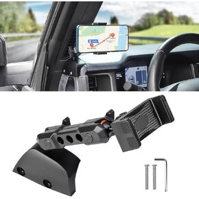 حامل حامل الهاتف على لوحة القيادة على الجانب الأيسر متوافق مع Ford Bronco 2021 2022 2023 2024 360 درجة تعديل حامل الهاتف الخليوي in Kuwait
