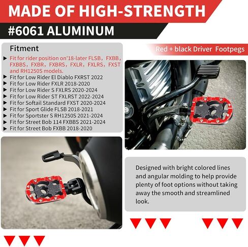 أوتاد القدم الخلفية تناسب موديلات 2018-2024 Harley Davidson Softail و2020-2024 LiveWire، 2024 CVO Pan America in Kuwait