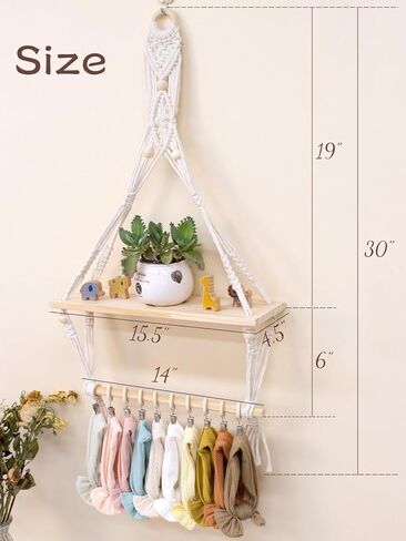 POVETIRE حامل مشبك مصاصة منظم مرايل الطفل، حامل مرايل لعاب الطفل المحايد - منظم ملابس تجشؤ الطفل، تخزين معلق لديكور الحائط لغرفة الأطفال حديثي الولادة من الفتيات والفتيان in Kuwait