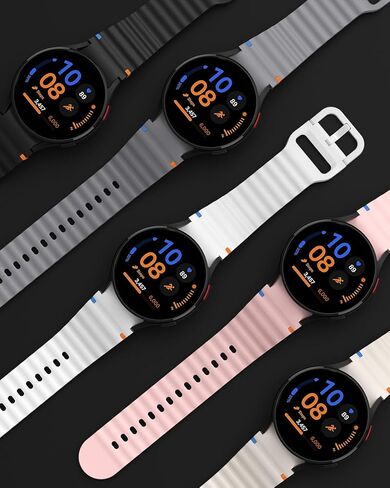 Silicone Sport Band Compatible With Samsung Galaxy Watch 7 Band 40mm 44mm,No Gap Sporty Strap with Decorative Woven Line for Samsung Watch 7 44mm Bands Men Women(2024) in Kuwait