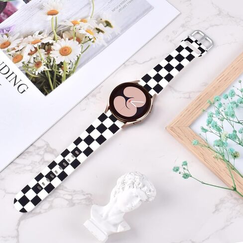حزام Watbro متوافق مع رخام البقرة Samsung Galaxy Watch 6 Band Classic 43mm 47mm 40mm 44mm، Galaxy Watch 5/4، سوار طباعة رخام البقرة لـ Galaxy Watch5 pro/Galaxy Watch4 Classic 46mm 42mm النساء والرجال in Kuwait