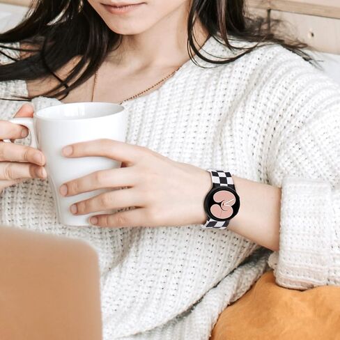 حزام Watbro متوافق مع رخام البقرة Samsung Galaxy Watch 6 Band Classic 43mm 47mm 40mm 44mm، Galaxy Watch 5/4، سوار طباعة رخام البقرة لـ Galaxy Watch5 pro/Galaxy Watch4 Classic 46mm 42mm النساء والرجال in Kuwait