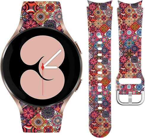 حزام Watbro متوافق مع رخام البقرة Samsung Galaxy Watch 6 Band Classic 43mm 47mm 40mm 44mm، Galaxy Watch 5/4، سوار طباعة رخام البقرة لـ Galaxy Watch5 pro/Galaxy Watch4 Classic 46mm 42mm النساء والرجال in Kuwait