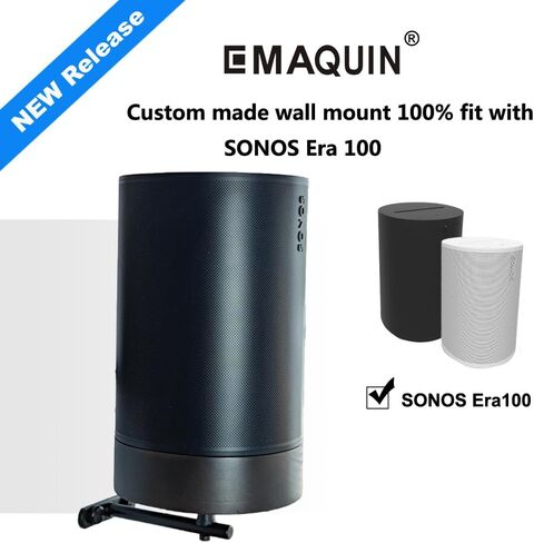 Wall Mount Bracket for Sonos Era 100 Speaker (Real Wood,Cable Management,Enduring Paint Finish,Compatible with Sonos Era 100,Dark Color) in Kuwait