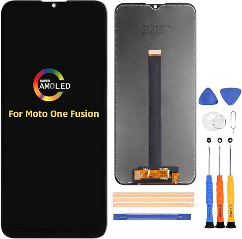 Replacement for Motorola Moto One Fusion 6.5 inch LCD Display Touch Screen Glass Digitizer XT2073-2 Assembly with Repair Tool Kits in Saudi Arabia