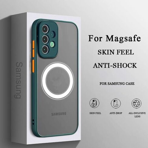 جراب Galaxy Note 10 Plus مغناطيسي [يدعم شاحن Magsafe] لاسلكي مضاد للخدش ومضاد للصدمات غير لامع لحماية الكاميرا النحيفة غطاء هاتف رفيع لهاتف Samsung Galaxy Note 10 Plus 6.8 بوصة - أسود in Kuwait