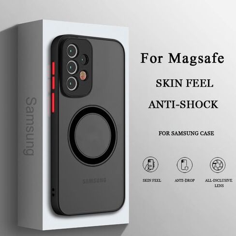 جراب Galaxy Note 10 Plus مغناطيسي [يدعم شاحن Magsafe] لاسلكي مضاد للخدش ومضاد للصدمات غير لامع لحماية الكاميرا النحيفة غطاء هاتف رفيع لهاتف Samsung Galaxy Note 10 Plus 6.8 بوصة - أسود in Kuwait