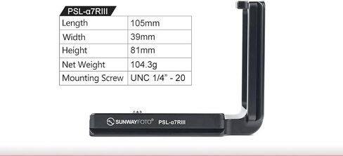 SUNWAYFOTO PSL-a7RIII دعامة على شكل حرف L مخصصة لهاتف Sony Alpha A7III وA7MIII وA7RIII Arca / RRS المتوافقة in Saudi Arabia