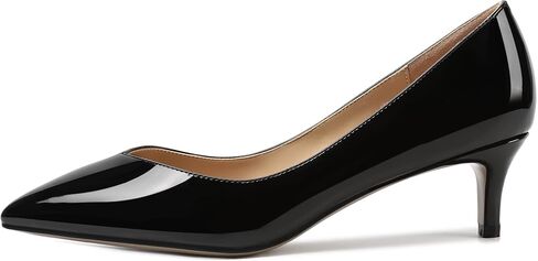 AMBELIGHT Womens Casual Slip On Pointed Toe Dress Shoes Patent Kitten Low Heel Pumps Shoes 2 Inch in Saudi Arabia